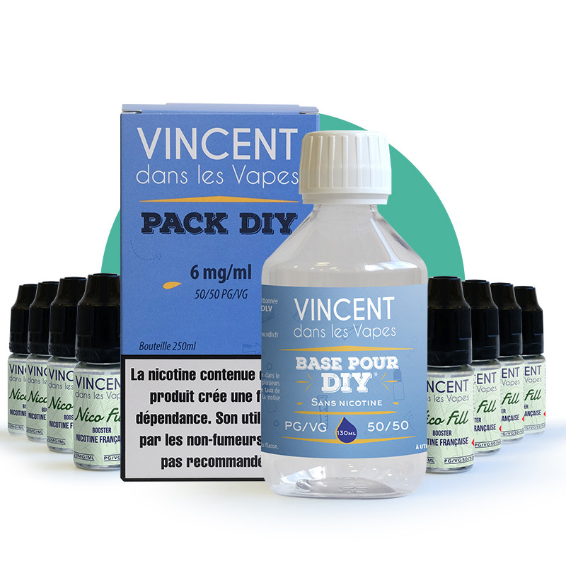 Pack Diy 250ml-PG/VG 50/50-nicotine 6mg/ml