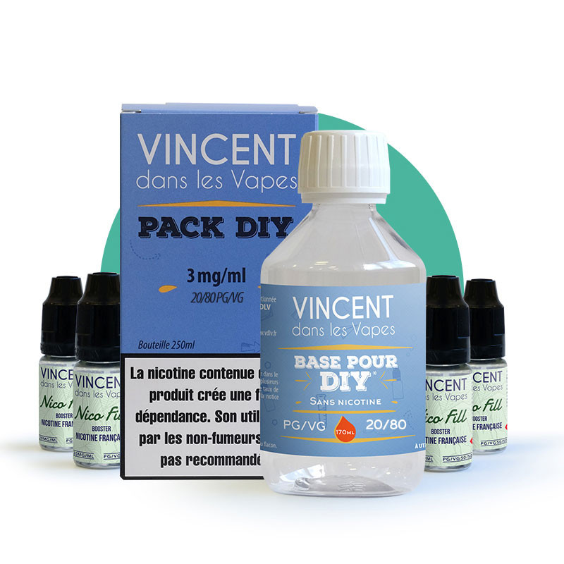 Pack Diy 250ml-PG/VG 20/80-nicotine 3mg/ml