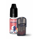 Flacon e-liquide et cartouche inclus dans le kit de recharge OUIIIZ Fruits rouges - 3x10ml