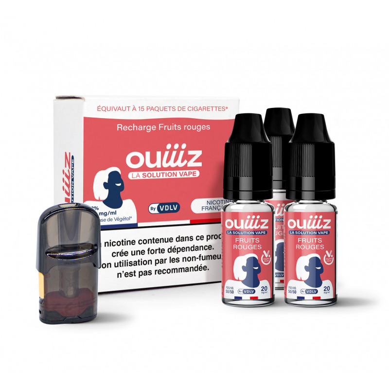 Kit de recharge OUIIIZ Fruits rouges - 3x10ml Kit de recharge OUIIIZ Fruits rouges - 3x10ml