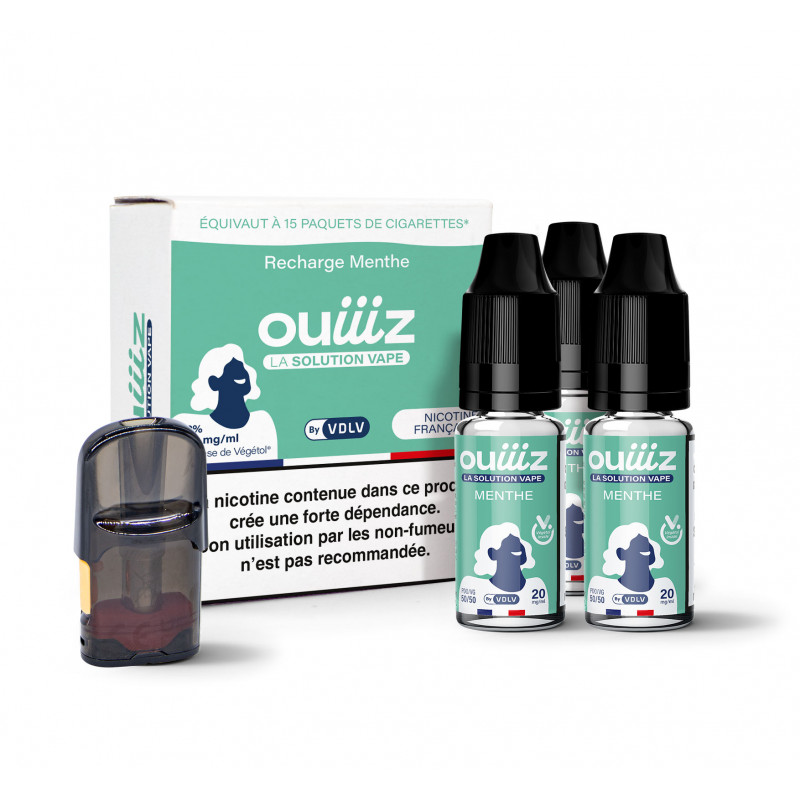 Kit de recharge OUIIIZ Menthe - 3x10ml Kit de recharge OUIIIZ Menthe - 3x10ml