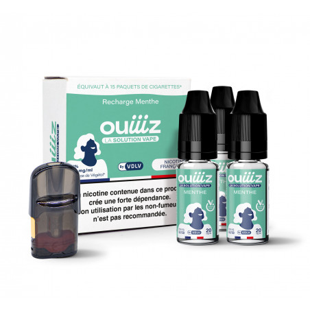 Kit de recharge OUIIIZ Menthe - 3x10ml