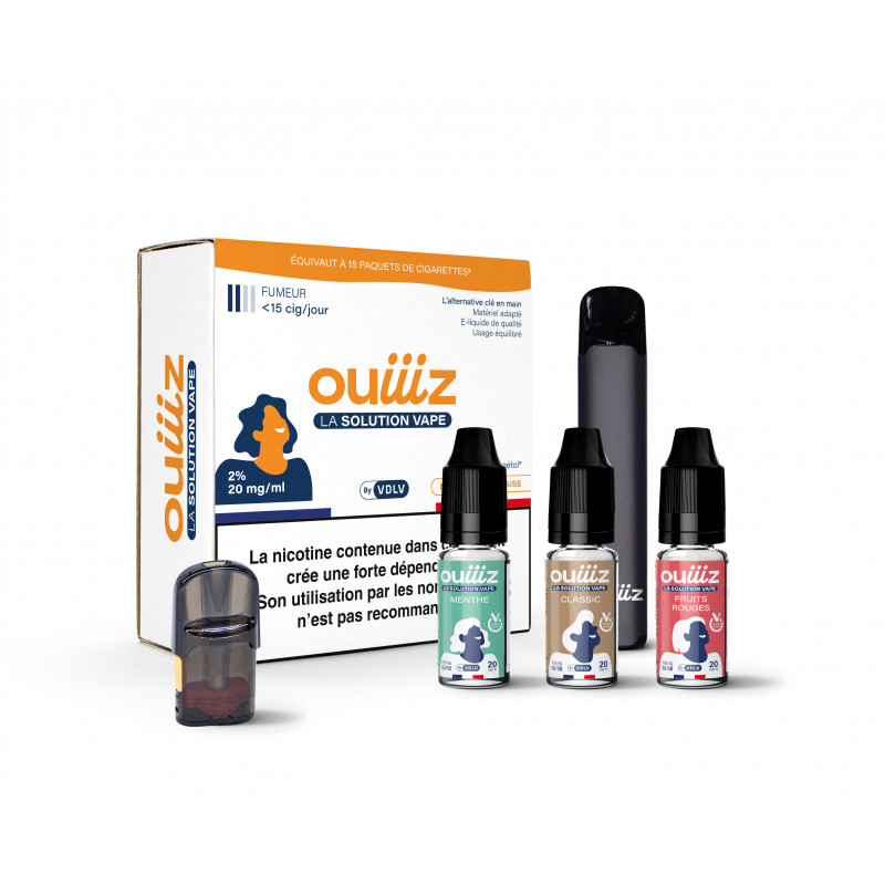 Kit de démarrage OUIIIZ moins de 15 cigarettes/jour Kit de démarrage OUIIIZ moins de 15 cigarettes/jour