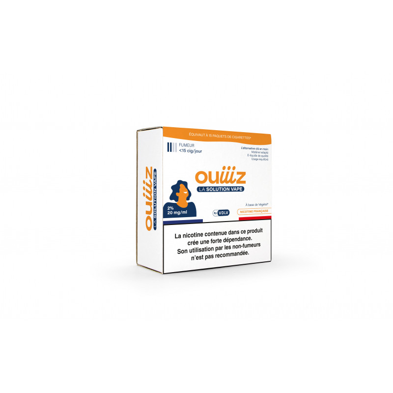 Kit de démarrage OUIIIZ moins de 15 cigarettes/jour de face
