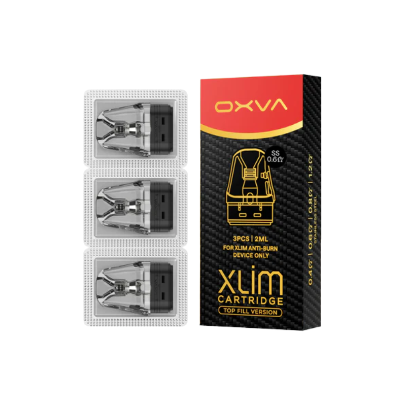 Cartouches XLIM Top Fill SS Oxva (Lot de 3) - 0.6 ohm Cartouches XLIM Top Fill SS Oxva (Lot de 3) - 0.6 ohm