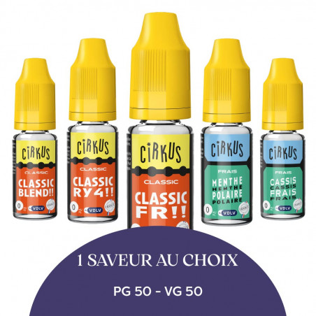 Pack de 5 e-liquide pareils - PG50/VG50 - 10ml - Cirkus
