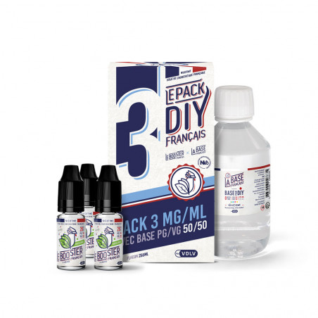 Kit Pack Diy Le Booster Français - 250ml - 9mg/ml - PG50/VG50