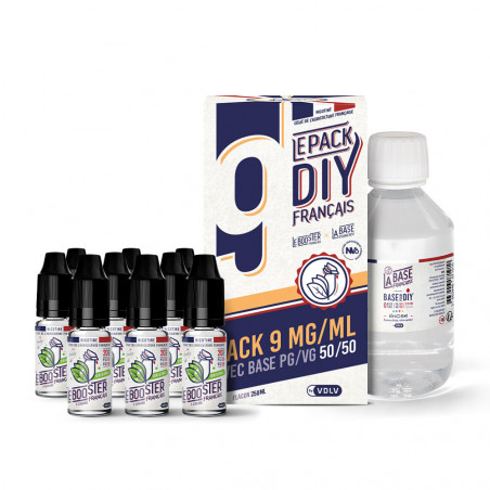 Kit Pack Diy Le Booster Français - 250ml - 9mg/ml - PG50/VG50